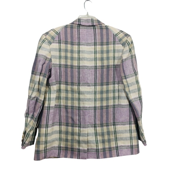 Isabel Marant Etoile $675 Celedon Veste Ilindae Pastel Plaid Blazer Line… - Picture 12 of 16